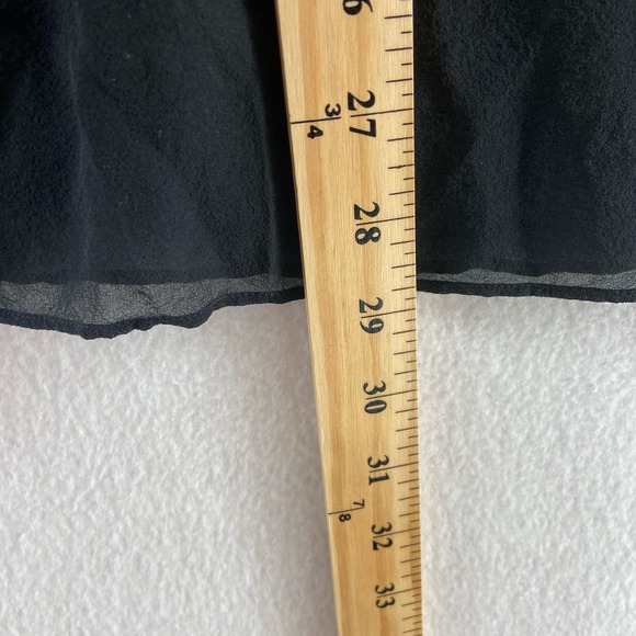 Eileen Fisher Black Silk Tiered Top Size XS - Picture 4 of 6
